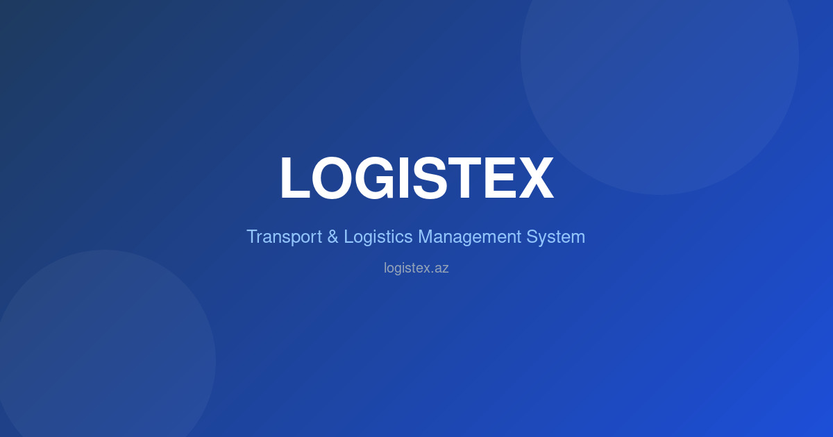 Logistex — Logistika, TMS və WMS